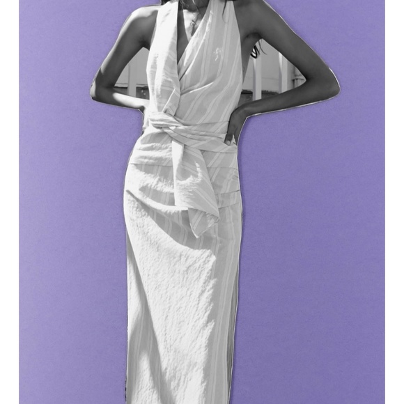 ZARA STRIPED HALTER TOP - Picture 3 of 12